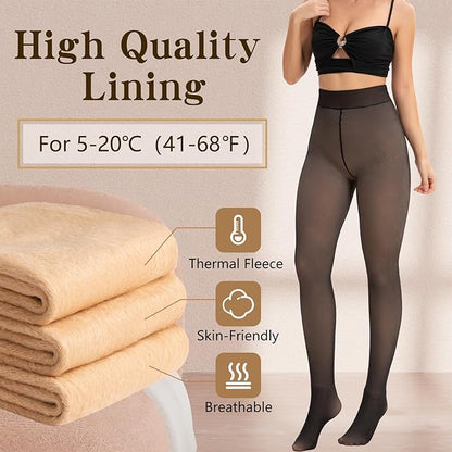 SPOONME2 Fleece Leggings Lined Tights