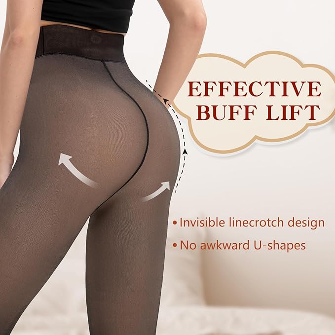 SPOONME2 Fleece Leggings Lined Tights