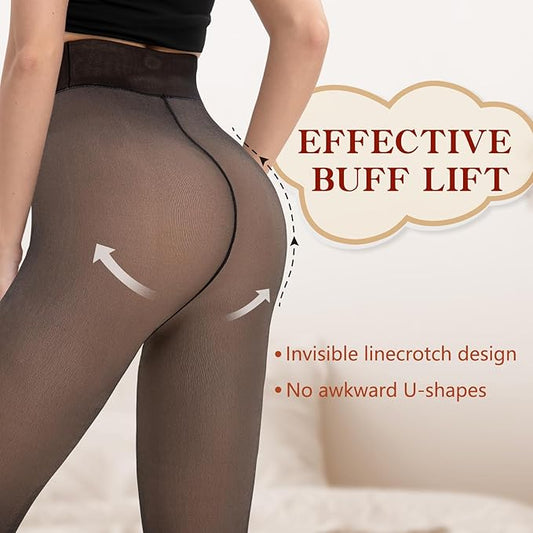 SPOONME2 Fleece Leggings Lined Tights