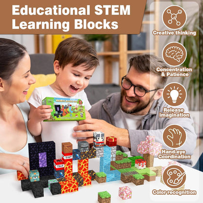 300pc Magic Magnet Building Blocks Set with Storage Box