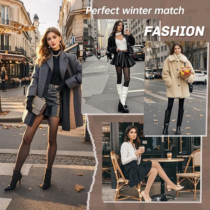 SPOONME2 Fleece Leggings Lined Tights