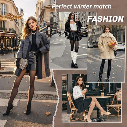 SPOONME2 Fleece Leggings Lined Tights