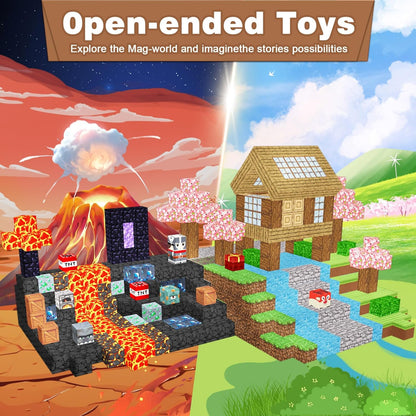 300pc Magic Magnet Building Blocks Set with Storage Box