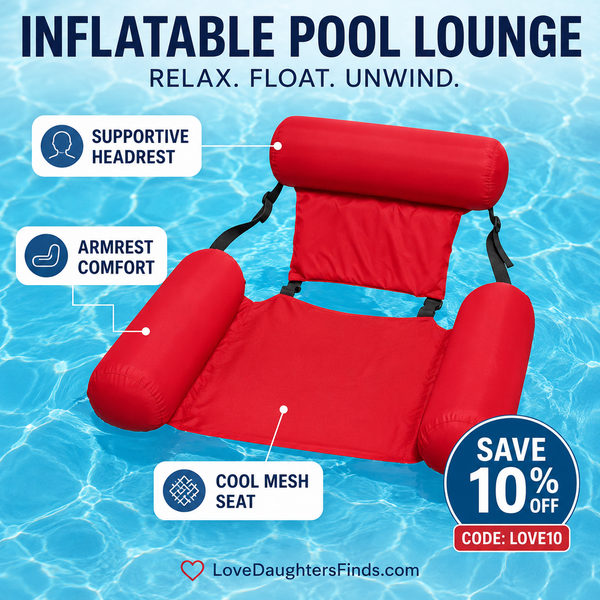 foldable inflatable pool lounge chair for travel