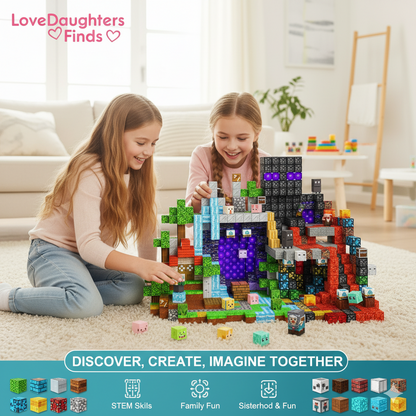 300pc Magic Magnet Building Blocks Set with Storage Box