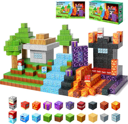 300pc Magic Magnet Building Blocks Set with Storage Box