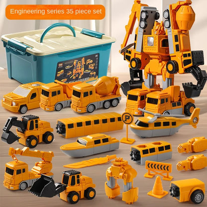 Magnetic Transforming Car and Robot Set