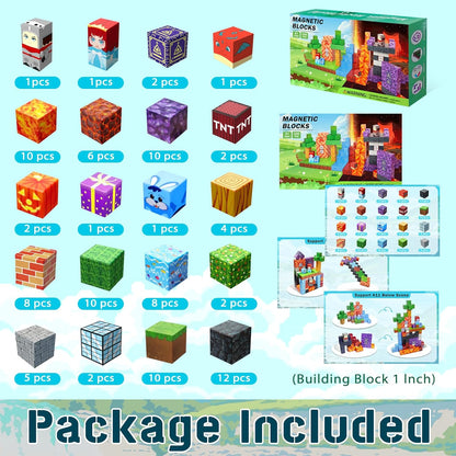 300pc Magic Magnet Building Blocks Set with Storage Box