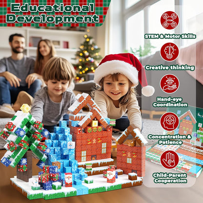 150pc Mega Christmas Magnetic Build Blocks Set