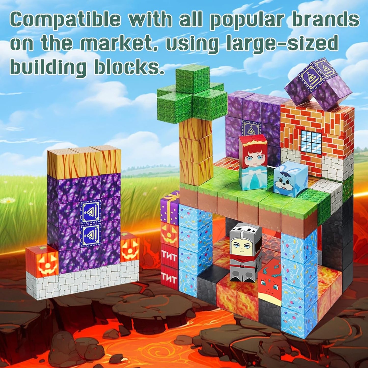 300pc Magic Magnet Building Blocks Set with Storage Box