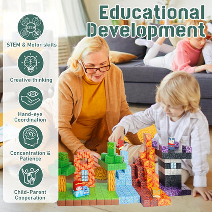 300pc Magic Magnet Building Blocks Set with Storage Box