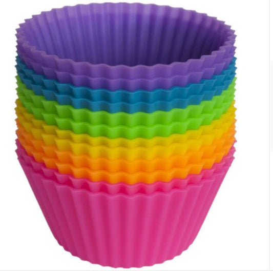 Pantry Elements® Jumbo Silicone Baking Cups (12-Pack) - Vibrant Collection